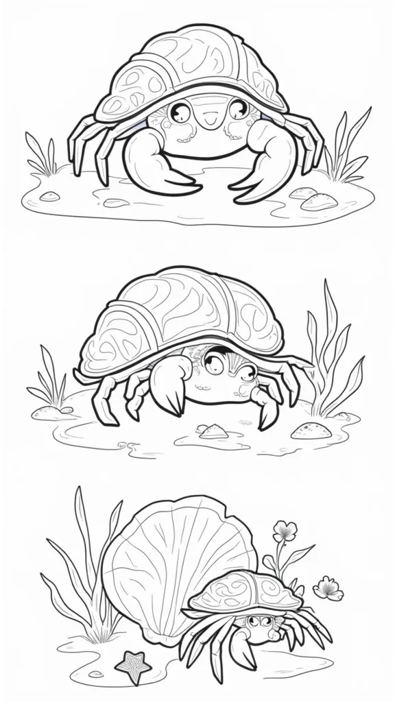 hermit crab coloring pages